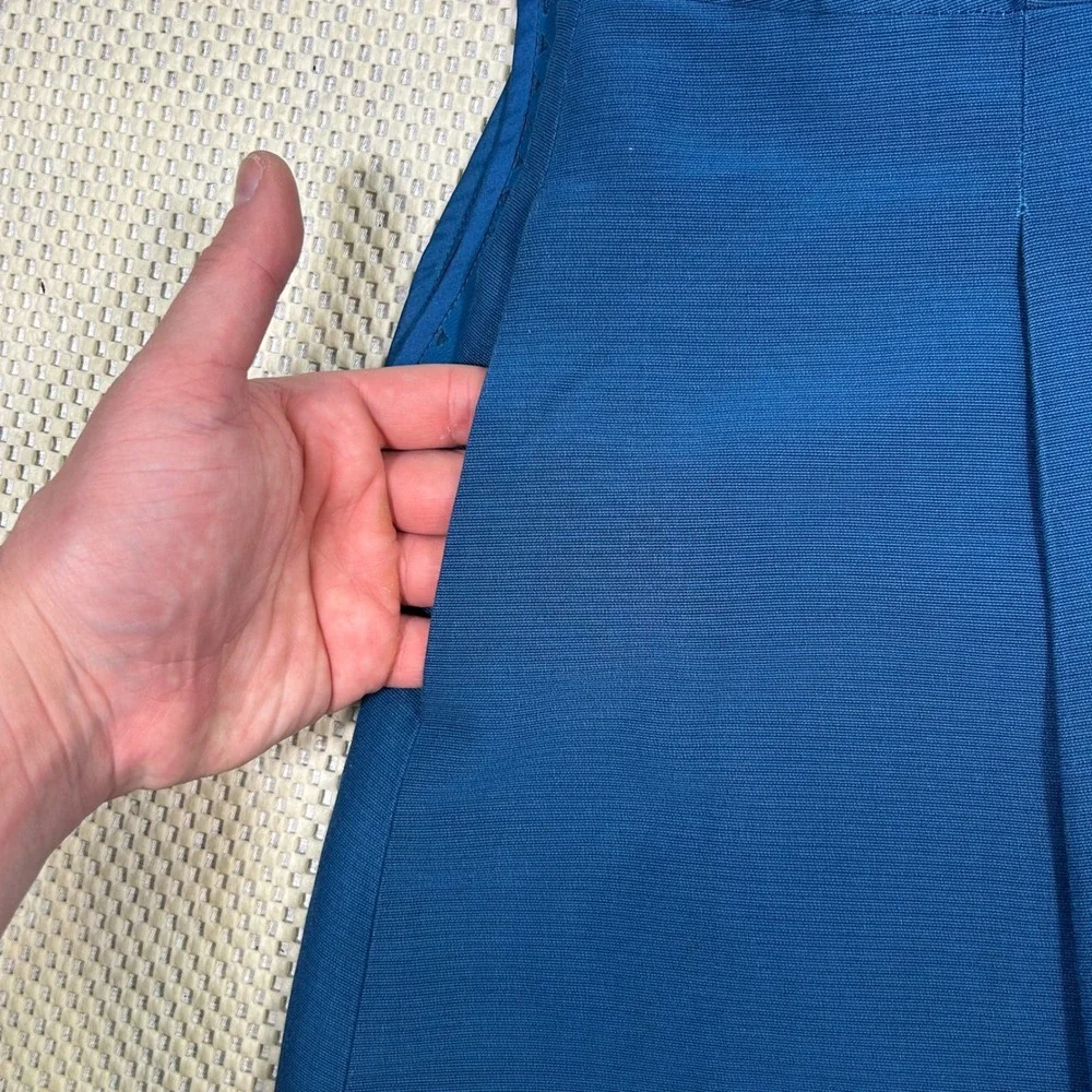EUC J. Crew Fit‎ & Flare Mini Dress Sleeveless Teal Blue Party Cocktail Womens 6
